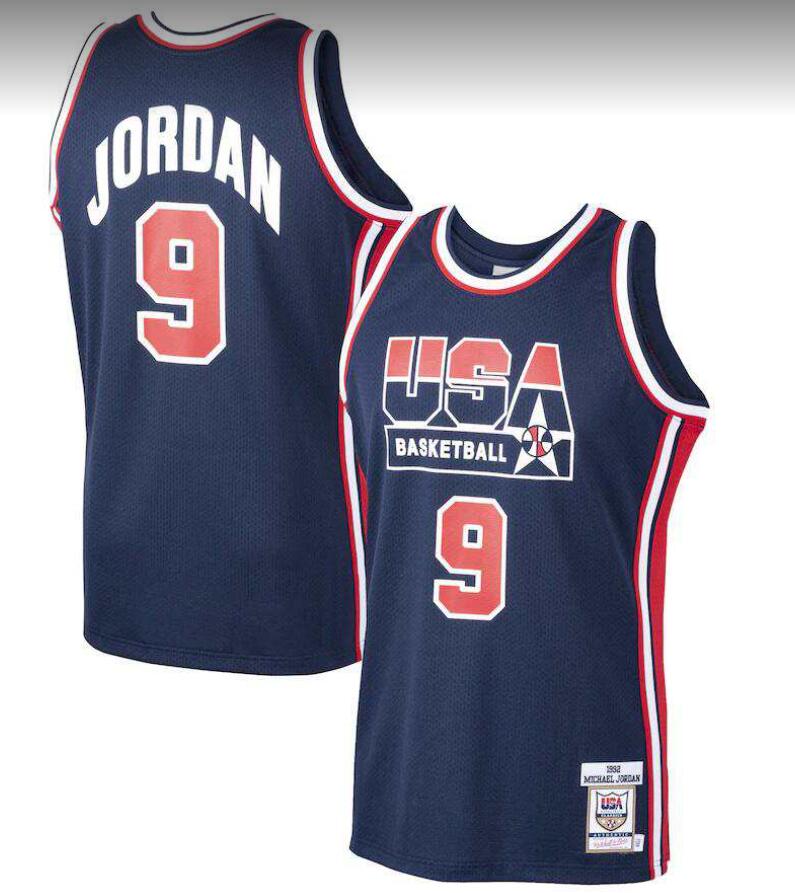 Youth Chicago Bulls #9 Michael Jordan Mitchell & Ness Navy Home 1992 Dream Team Stitched Basketball Jersey